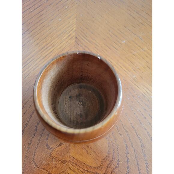 Duncan "Poem in Wood" Myrtlewood Crofters Wooden Barrel Shaped Toothpick Holder - Picture 6 of 11